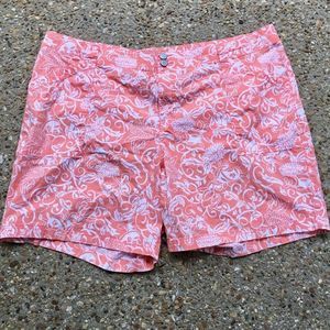 Lane Bryant Orange and White Cotton Shorts 26
